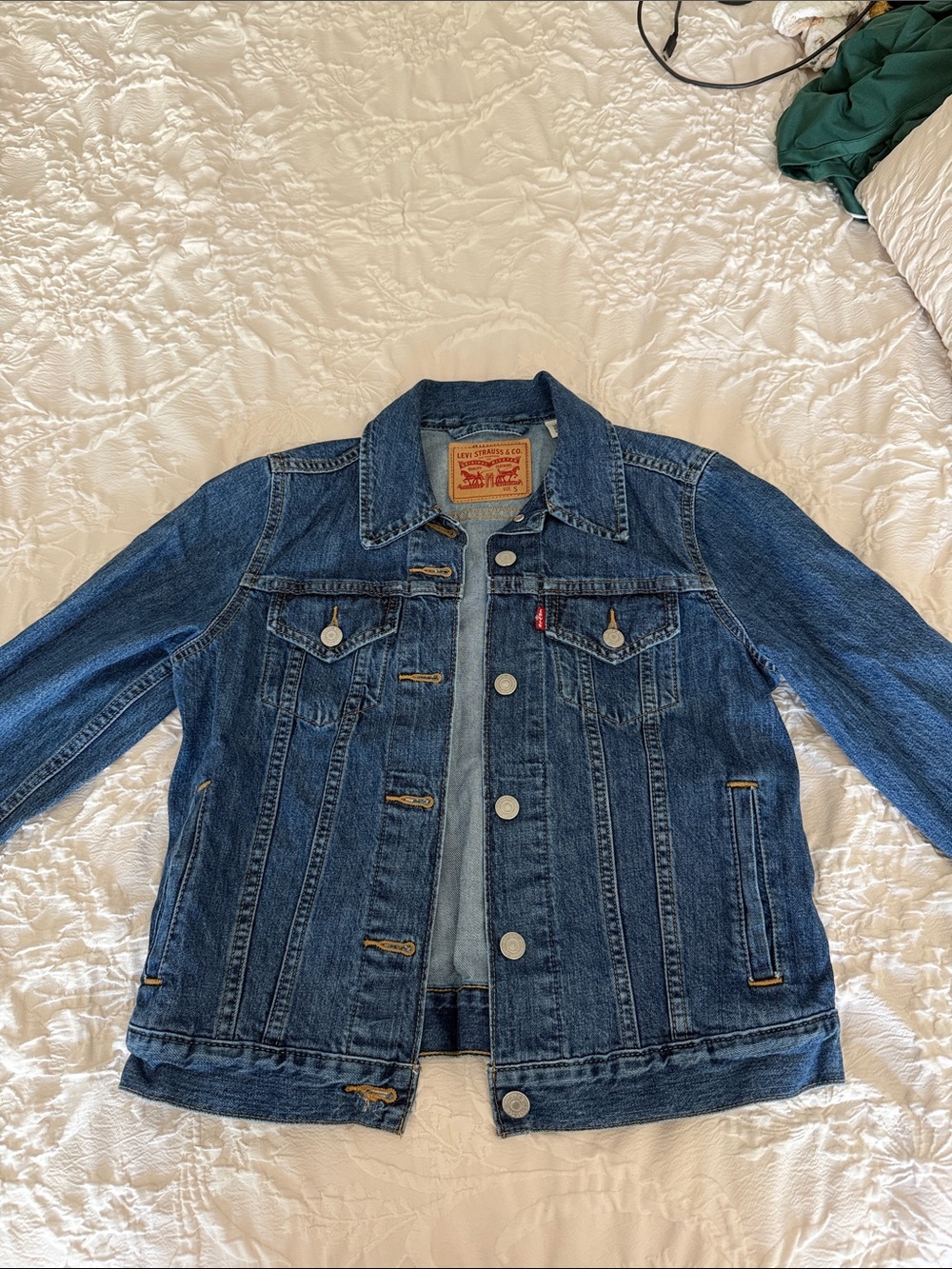 Levi's Dark Blue Denim Jacket with Button Front